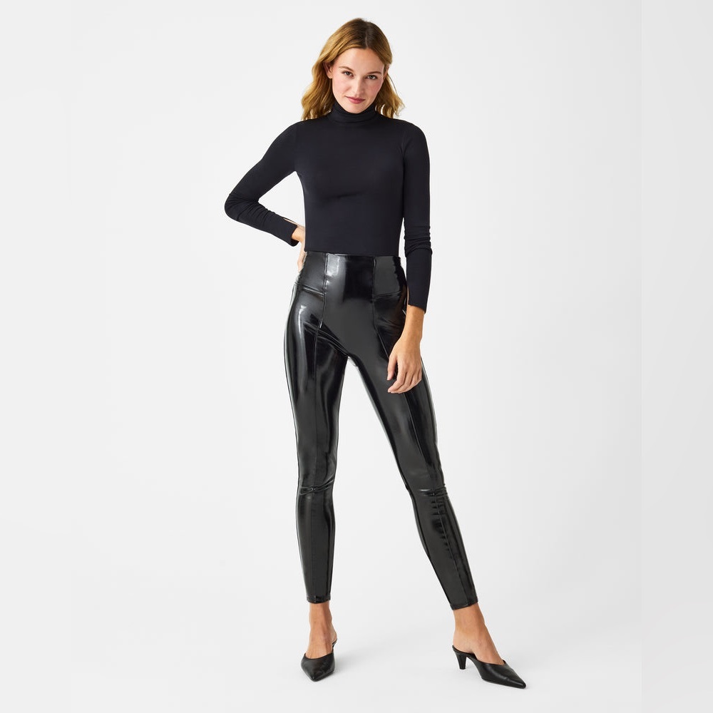 SPANXshape™ Faux Leather Patent Leggings size medium